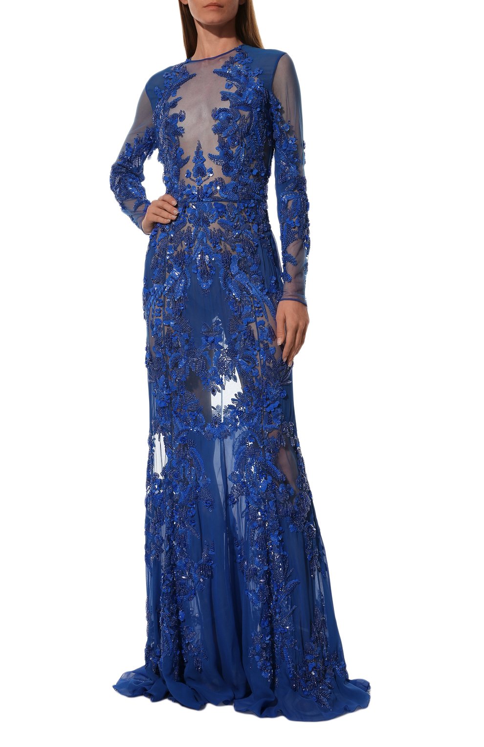 Платье с отделкой пайетками и бисером ZUHAIR MURAD, арт. RDPF17-021-DL, фото 2