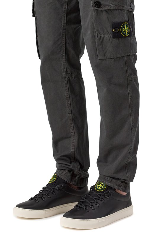 Кожаные кеды Stone Island 81FWS0101 Чёрный  81FWS0101 Фото 3