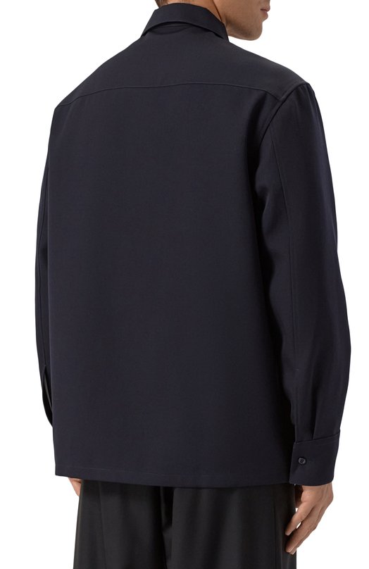 Шерстяная куртка-рубашка Jil Sander J22DL0249/J40002 Синий  J22DL0249/J40002 Фото 4