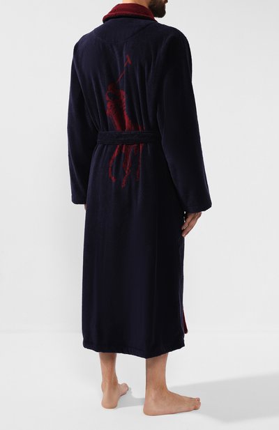 Хлопковый халат POLO RALPH LAUREN темно-синего цвета по цене 18950 руб., арт. 714753012, фото 4 Хлопковый халат POLO RALPH LAUREN, арт. 714753012, фото 4