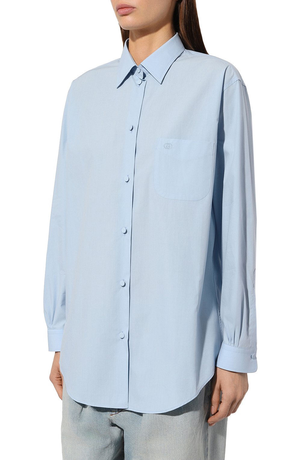 Хлопковая рубашка GUCCI, арт. 619474 ZAEVU, фото 3