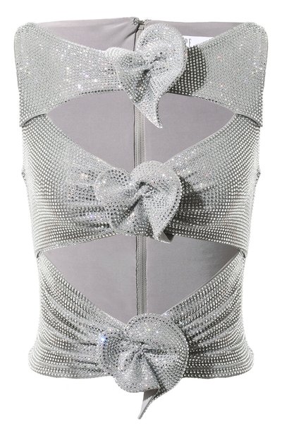 Женский топ с отделкой стразами GIUSEPPE DI MORABITO, арт. 02SST0245FC 02302