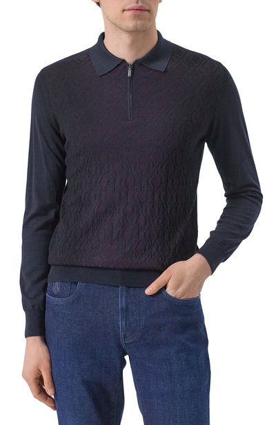 Поло из шерсти и шелка ZILLI, арт. KZP001M0230VGSS00, фото 3