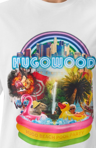 Хлопковая футболка HUGO, арт. 50538512, фото 5