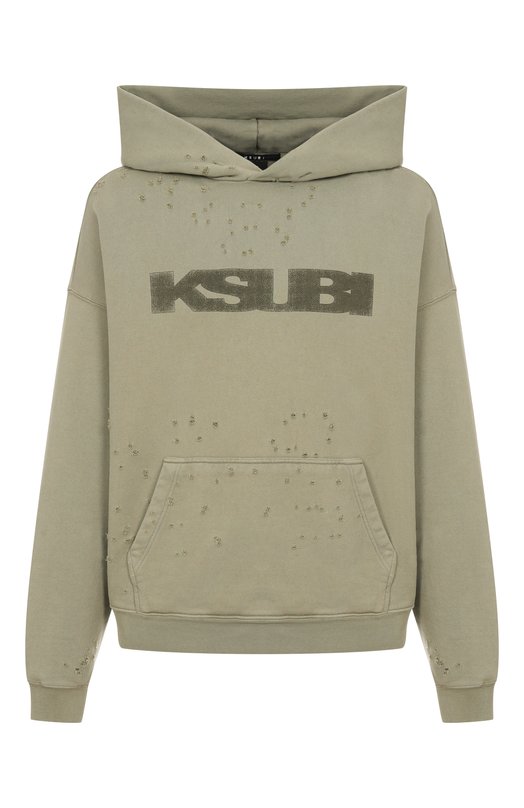 Хлопковое худи Ksubi MPF25FL007 Зелёный MPF25FL007