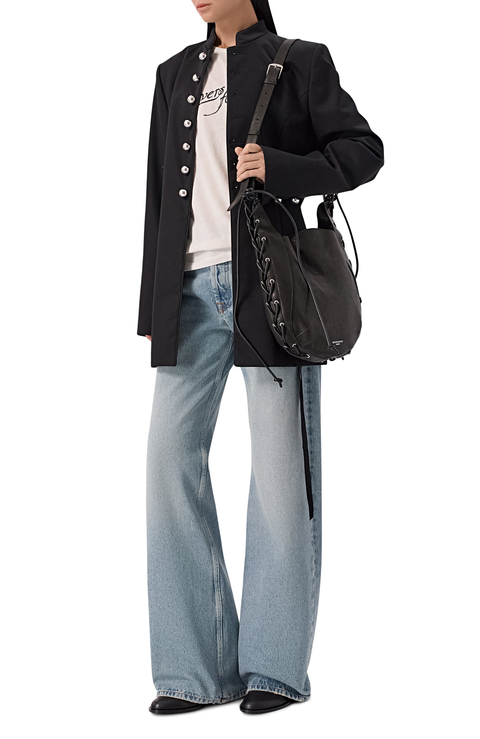 Сумка ravdna medium ANN DEMEULEMEESTER черного цвета по цене 223000 руб., арт. B0014361/LT137, фото 3 Сумка ravdna medium ANN DEMEULEMEESTER, арт. B0014361/LT137, фото 3