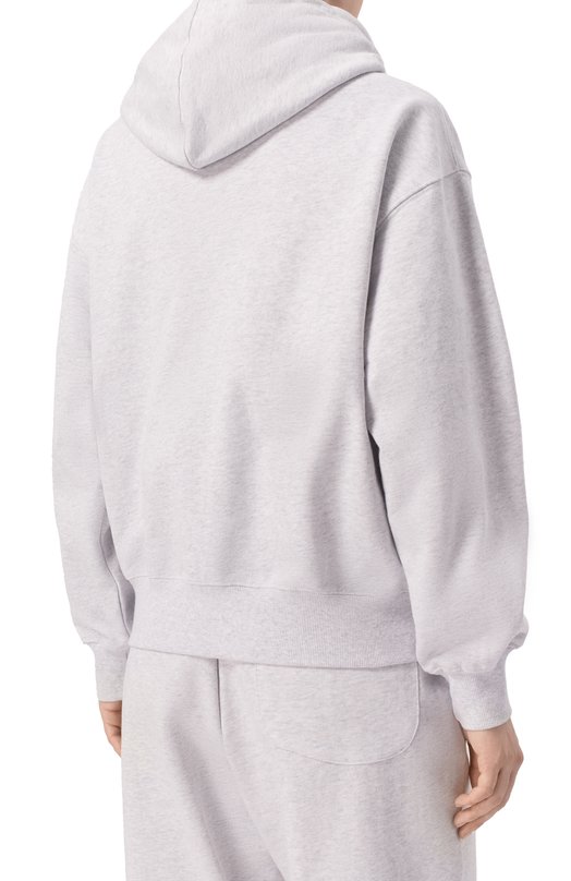 Хлопковая толстовка AECA WHITE AWCMFWBDTSZSO001C0.LIGHT GREY (M) Серый  AWCMFWBDTSZSO001C0.LIGHT GREY (M) Фото 4