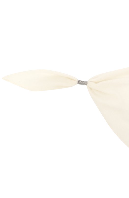 Кашемировый шарф Brunello Cucinelli MSCDFSW03 Кремовый  MSCDFSW03 Фото 4