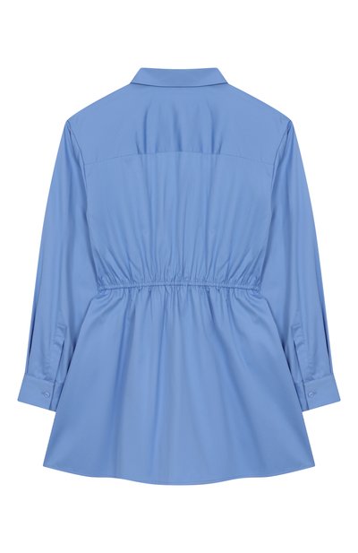 Хлопковое платье BLUMARINE тёмно-голубого цвета по цене 34050 руб., арт. BFAB015.0.RA009/14A-16A, фото 2 Хлопковое платье BLUMARINE, арт. BFAB015.0.RA009/14A-16A, фото 2