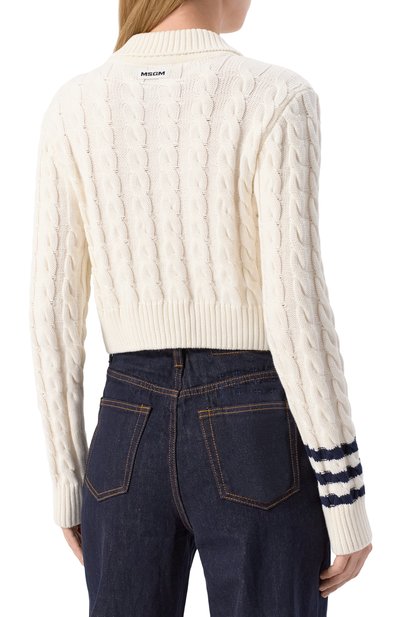 Хлопковое поло MSGM, арт. 3841MDM208/257279, фото 4