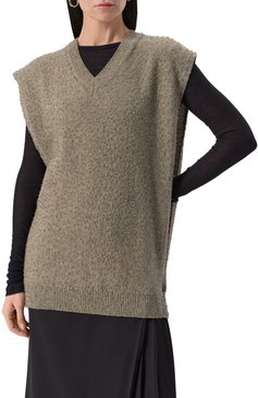 Мужского жилет из шерсти и хлопка MAISON MARGIELA светло-зеленого цвета, арт. S50TH0065/M13108 | Фото 7 (Материал внешний: Шерсть, Хлопок; Мужское Кросс-КТ: Жилет-одежда; Стили: Кэжуэл; Нос: Не проставлено; Региональные ограничения белый список (Axapta Mercury): Не проставлено; Кросс-КТ: Трикотаж)
