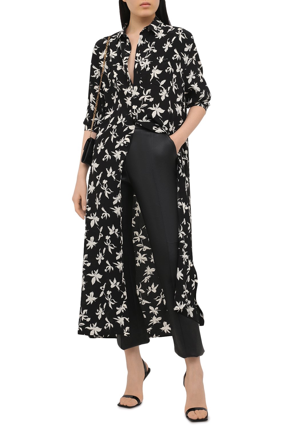 Шелковое платье SAINT LAURENT, арт. 642423/Y2C16, фото 2