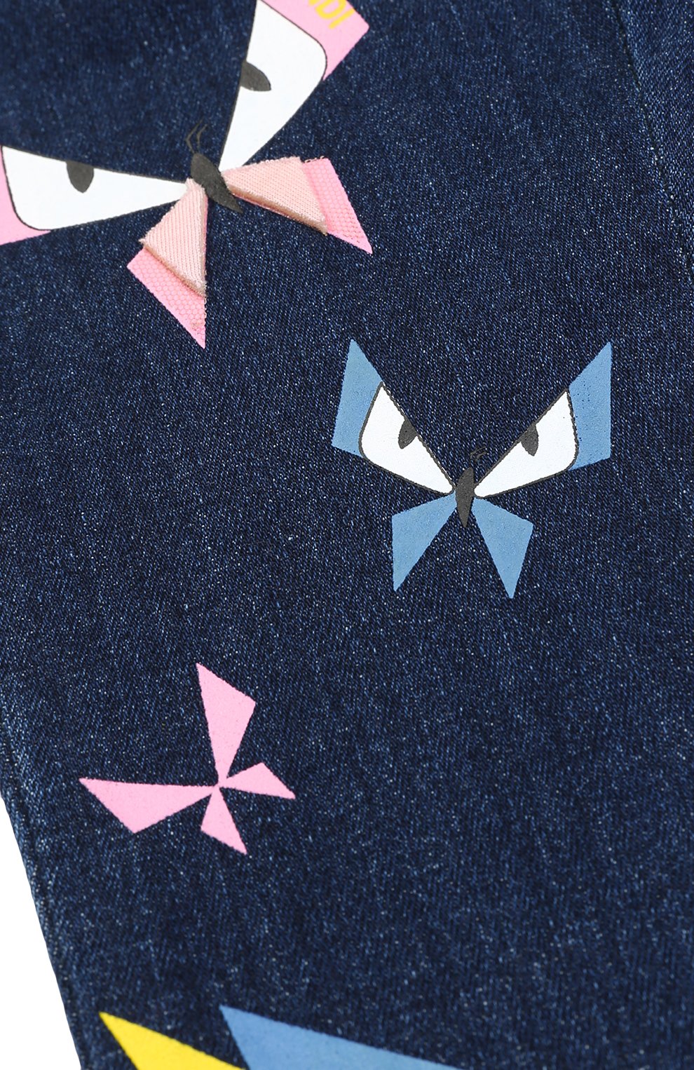 Джинсы прямого кроя с аппликациями FENDI, арт. JFF059/79J/6A-8A, фото 3