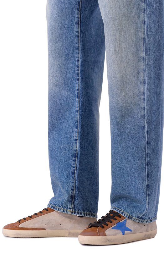 Кожаные кеды Super-Star Golden Goose Deluxe Brand GMF00101.F007329 Бежевый  GMF00101.F007329 Фото 3