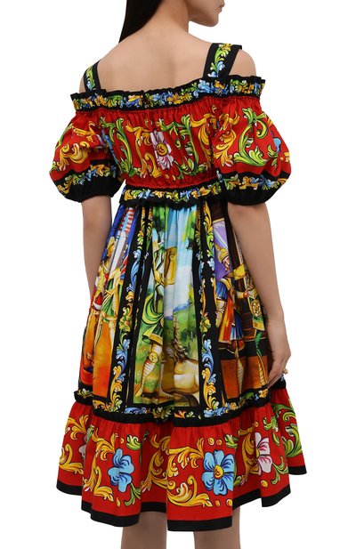 Хлопковое платье DOLCE & GABBANA, арт. F65H9T/GDS11, фото 4