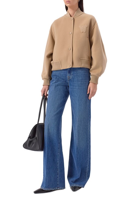 Шерстяной бомбер Weekend Max Mara ZELANTE Бежевый  ZELANTE Фото 2