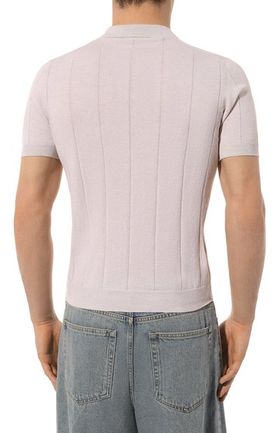 Хлопковое поло ANDREA CAMPAGNA кремового цвета по цене 41700 руб., арт. 57191/20660, фото 4 Хлопковое поло ANDREA CAMPAGNA, арт. 57191/20660, фото 4