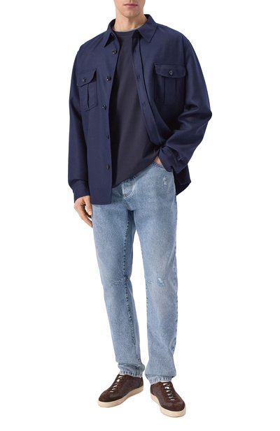 Мужская хлопковая футболка BRUNELLO CUCINELLI, арт. M0B137427