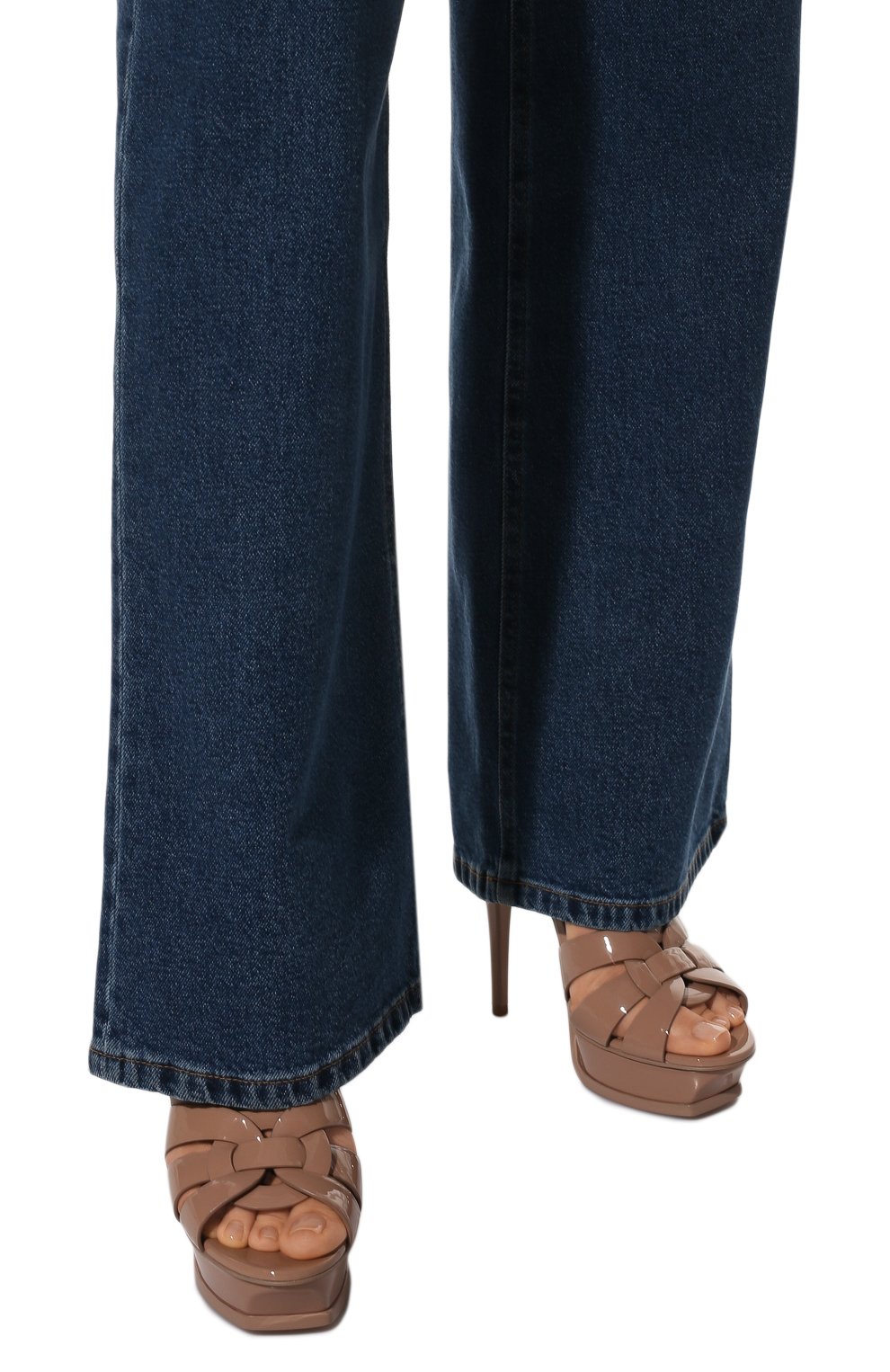 Кожаные босоножки tribute SAINT LAURENT, арт. 457752/B8I00, фото 3