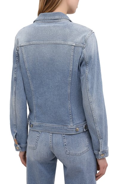 Джинсовая куртка 7 FOR ALL MANKIND голубого цвета по цене 26250 руб., арт. JSCM1200LS, фото 4 Джинсовая куртка 7 FOR ALL MANKIND, арт. JSCM1200LS, фото 4