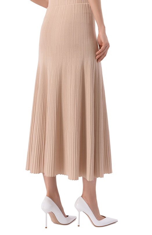 Юбка из хлопка и шелка Agnona KG11010E/7Q180PE Бежевый  KG11010E/7Q180PE Фото 4