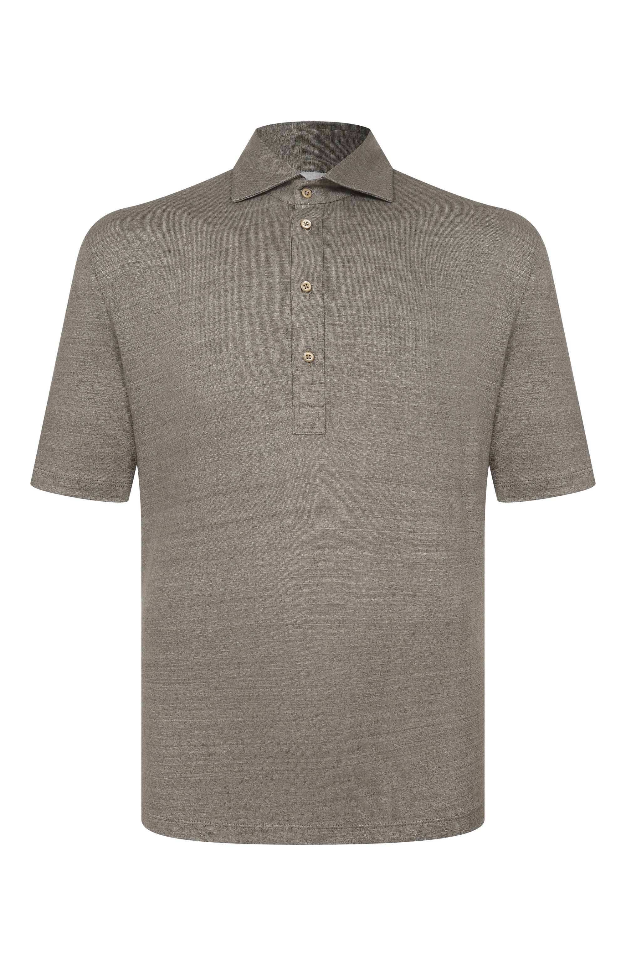 Поло изо льна и хлопка BRUNELLO CUCINELLI, арт. MR8273915, фото 1