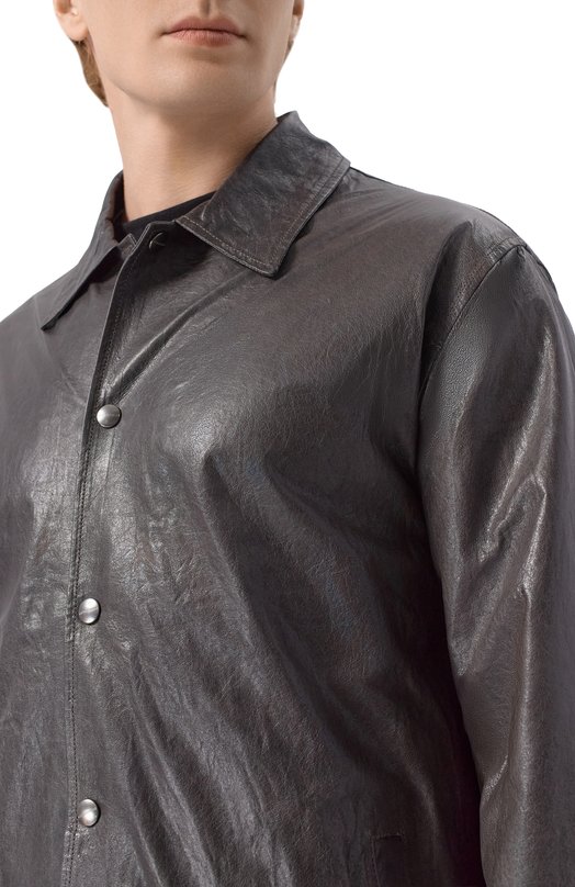 Кожаная куртка-рубашка Giorgio Brato GU26S24003WRTM Серый  GU26S24003WRTM Фото 5