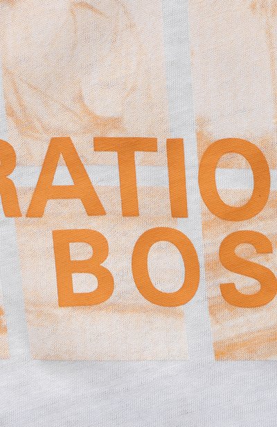 Хлопковая футболка BOSS белого цвета по цене 7555 руб., арт. 50449171, фото 5 Хлопковая футболка BOSS, арт. 50449171, фото 5