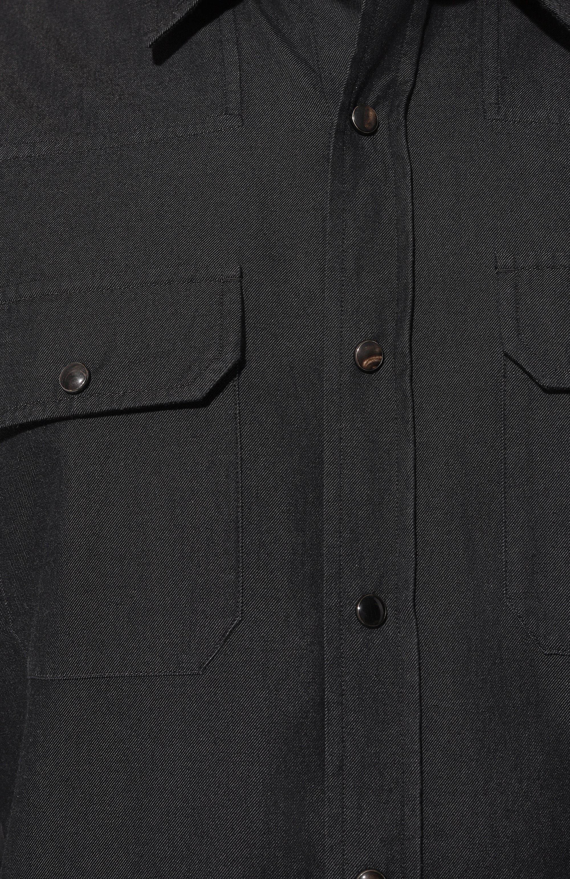 Хлопковая рубашка ZEGNA темно-серого цвета по цене 116500 руб., арт. STT3/UEX23A8, фото 5 Хлопковая рубашка ZEGNA, арт. STT3/UEX23A8, фото 5