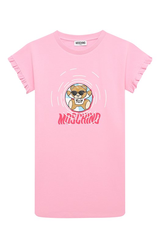 

Хлопковое платье Moschino, Розовый