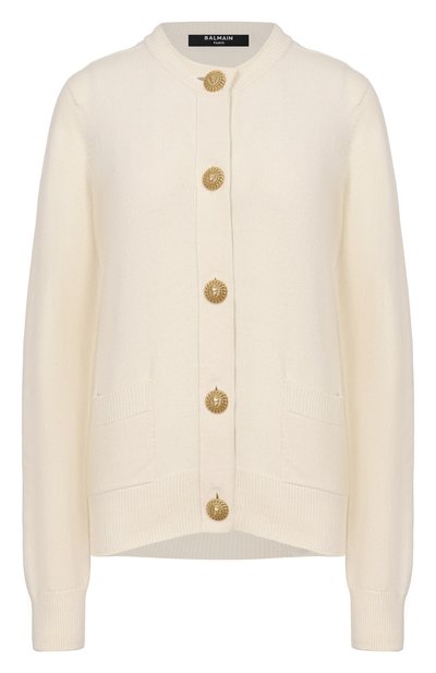 Женский кардиган из шерсти и кашемира BALMAIN, арт. HF1KL917/KI87