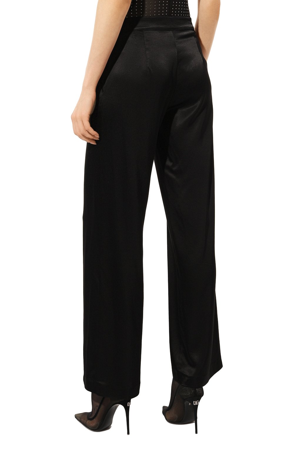 Брюки из вискозы PATRIZIA PEPE черного цвета по цене 28800 руб., арт. 8P0376_A2HU, фото 4 Брюки из вискозы PATRIZIA PEPE, арт. 8P0376_A2HU, фото 4