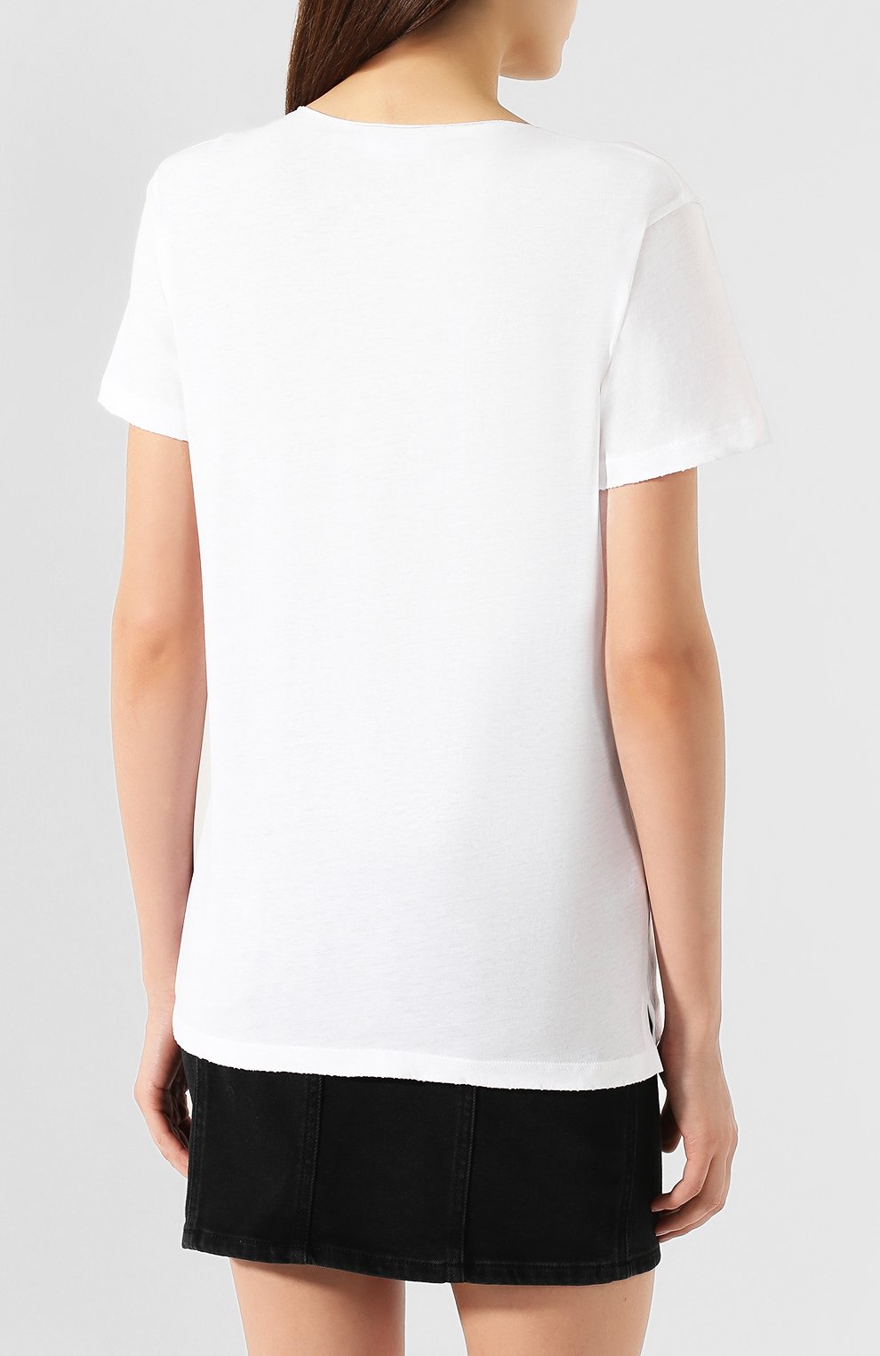 Хлопковая футболка REDVALENTINO белого цвета по цене 14450 руб., арт. SR3MG01Z/4EW, фото 4 Хлопковая футболка REDVALENTINO, арт. SR3MG01Z/4EW, фото 4