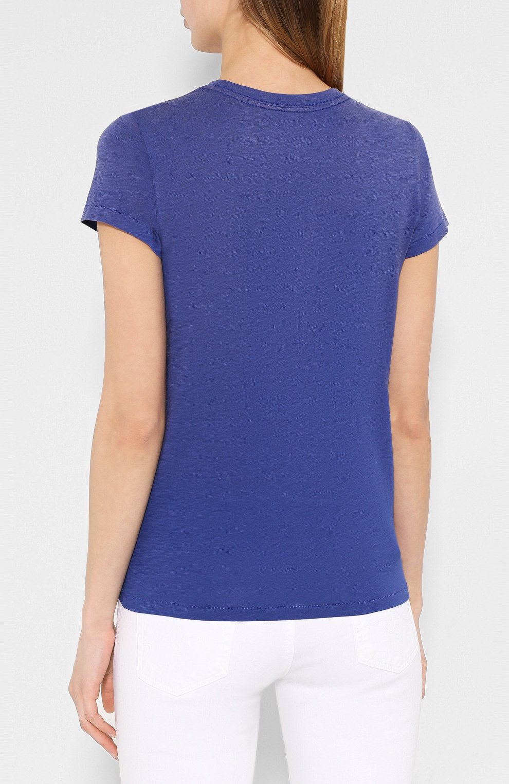 Хлопковая футболка POLO RALPH LAUREN синего цвета по цене 8575 руб., арт. 211792194, фото 4 Хлопковая футболка POLO RALPH LAUREN, арт. 211792194, фото 4