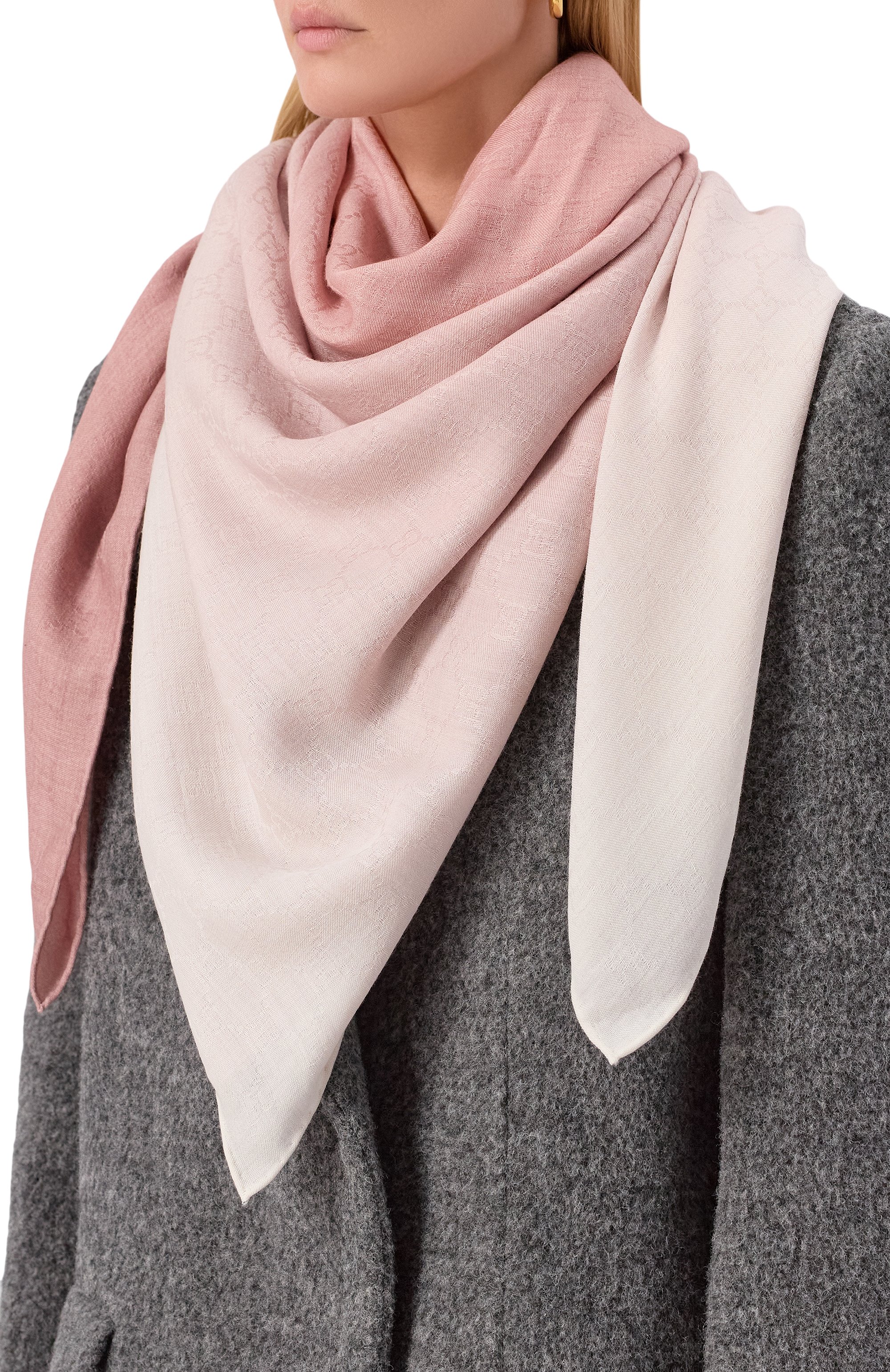 Шаль из шерсти и шелка GUCCI, арт. 832963/3GAN7, фото 2