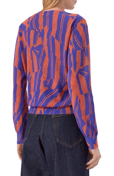 Хлопковый пуловер DRIES VAN NOTEN разноцветного цвета по цене 79550 руб., арт. 131268/3734, фото 4 Хлопковый пуловер DRIES VAN NOTEN, арт. 131268/3734, фото 4