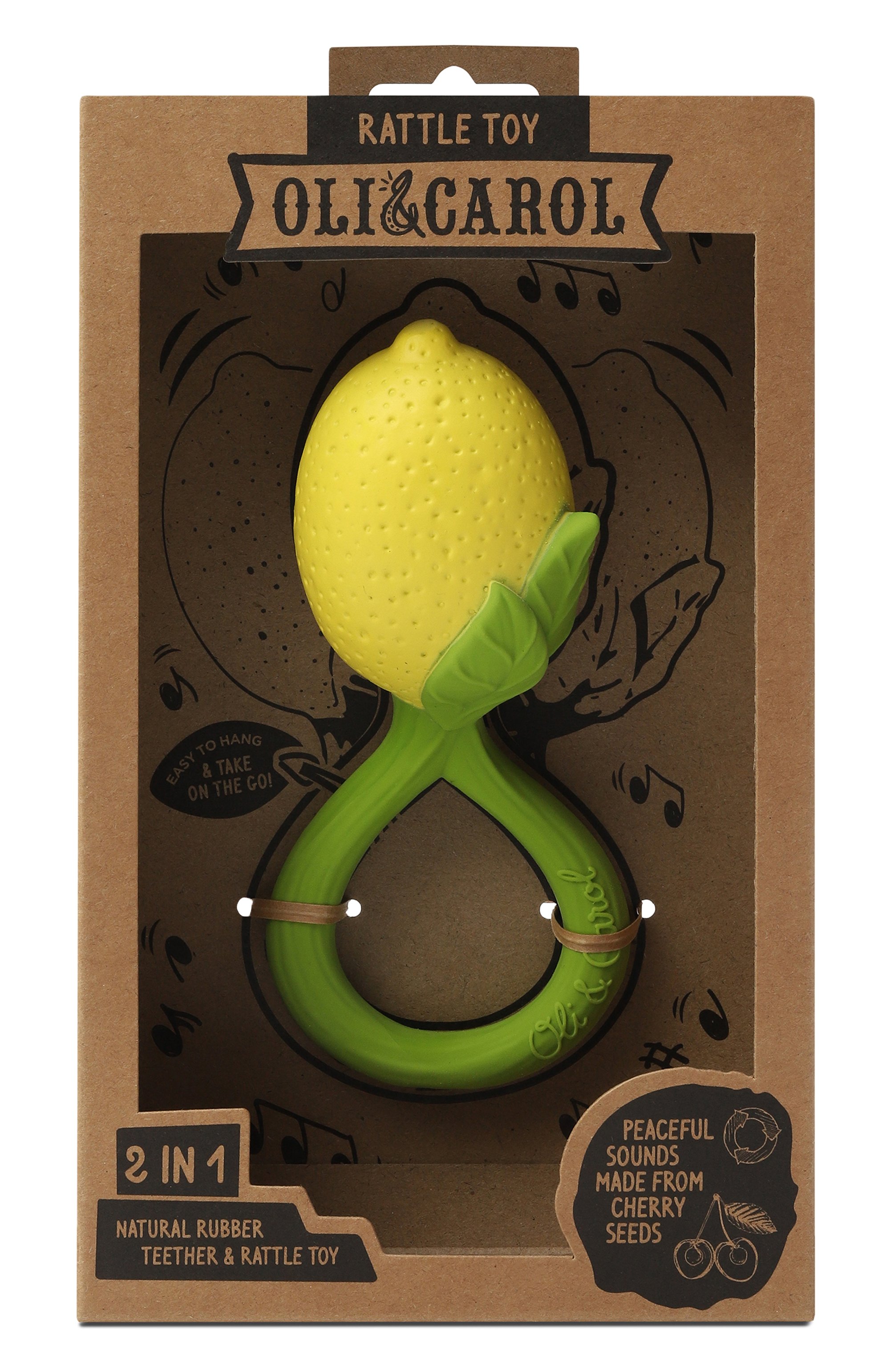 Погремушка-прорезыватель lemon OLI&CAROL, арт. L-RATTLE-LEMON, фото 1