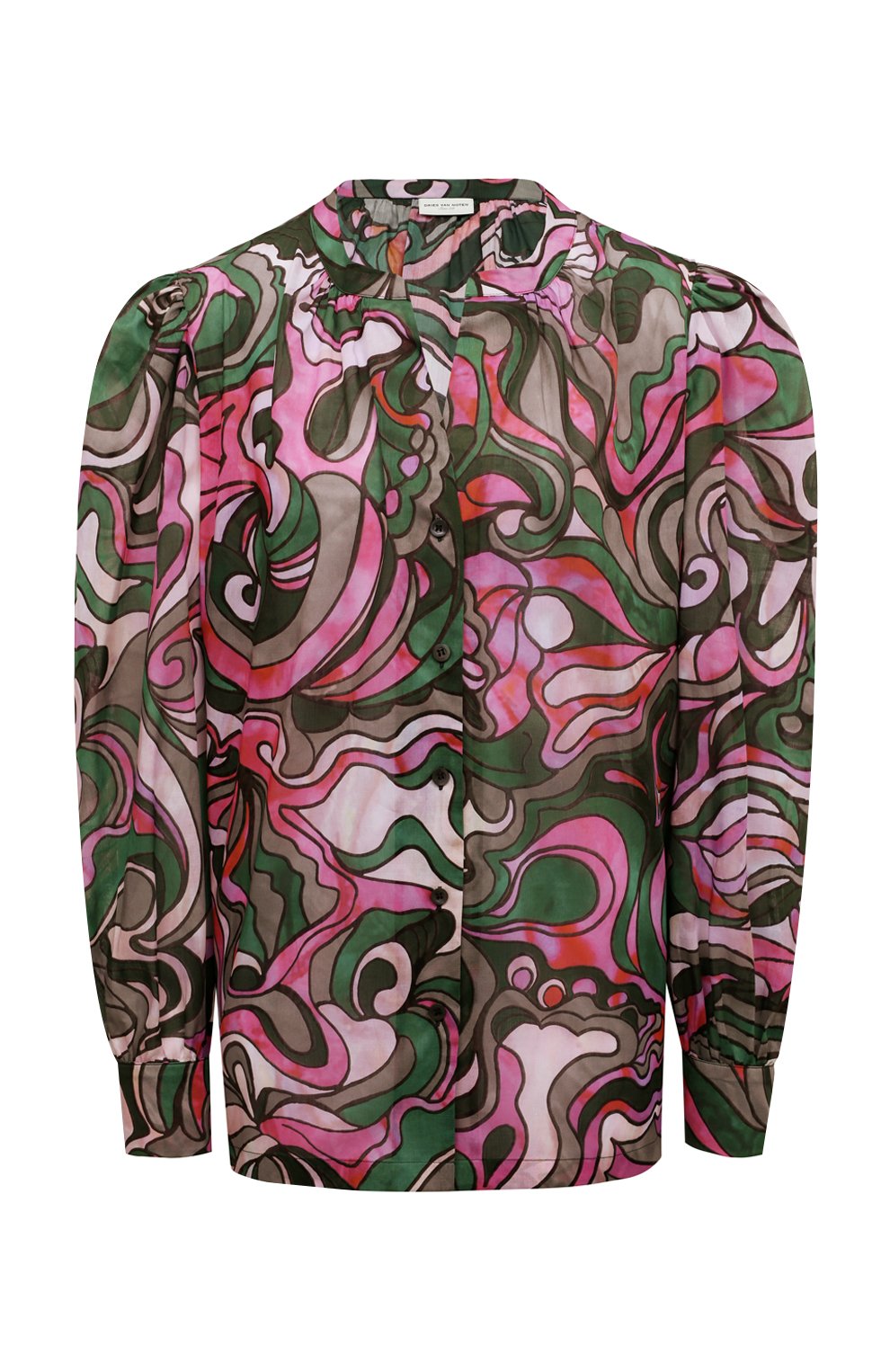 Хлопковая блузка DRIES VAN NOTEN разноцветного цвета по цене 79100 руб., арт. 222-030765-5072, фото 1 Хлопковая блузка DRIES VAN NOTEN, арт. 222-030765-5072, фото 1