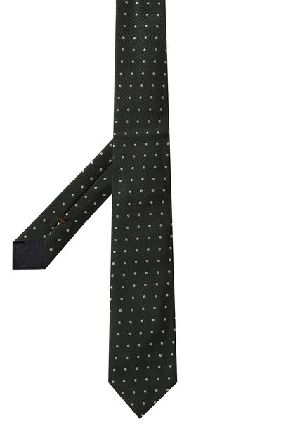 Галстук из шелка и хлопка ALTEA зеленого цвета по цене 11200 руб., арт. 2321224, фото 3 Галстук из шелка и хлопка ALTEA, арт. 2321224, фото 3