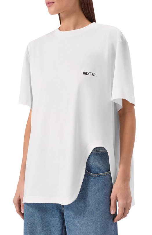 Хлопковая футболка The Attico 260WCT00350/JJJ025AA Белый  260WCT00350/JJJ025AA Фото 3