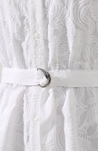 Хлопковое платье KENZO белого цвета по цене 58800 руб., арт. 2R0122535, фото 5 Хлопковое платье KENZO, арт. 2R0122535, фото 5