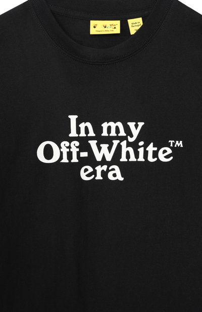 Хлопковая футболка OFF-WHITE, арт. 0BAA002S26JER007, фото 3