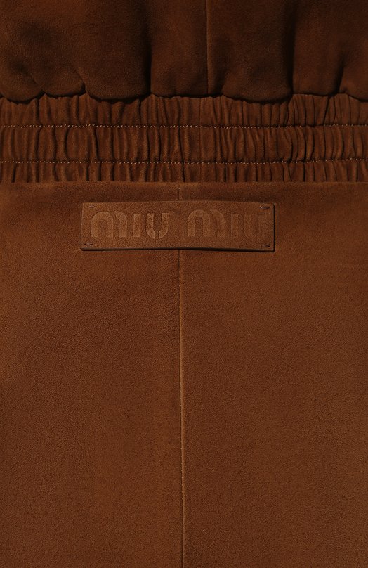 Замшевая юбка Miu Miu MPD702-104R-F0401 Коричневый  MPD702-104R-F0401 Фото 5