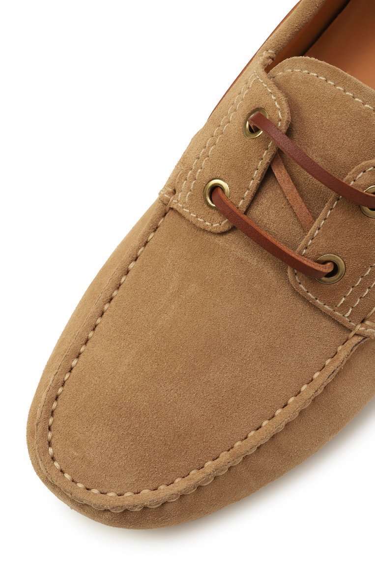 Женские замшевые мокасины gommino bubble TOD’S бежевого цвета, арт. XXW52K05300/RE0 | Фото 7 (Материал внутренний: Натуральная кожа; Подошва: Плоская; Материал внешний: Натуральная кожа, Замша)