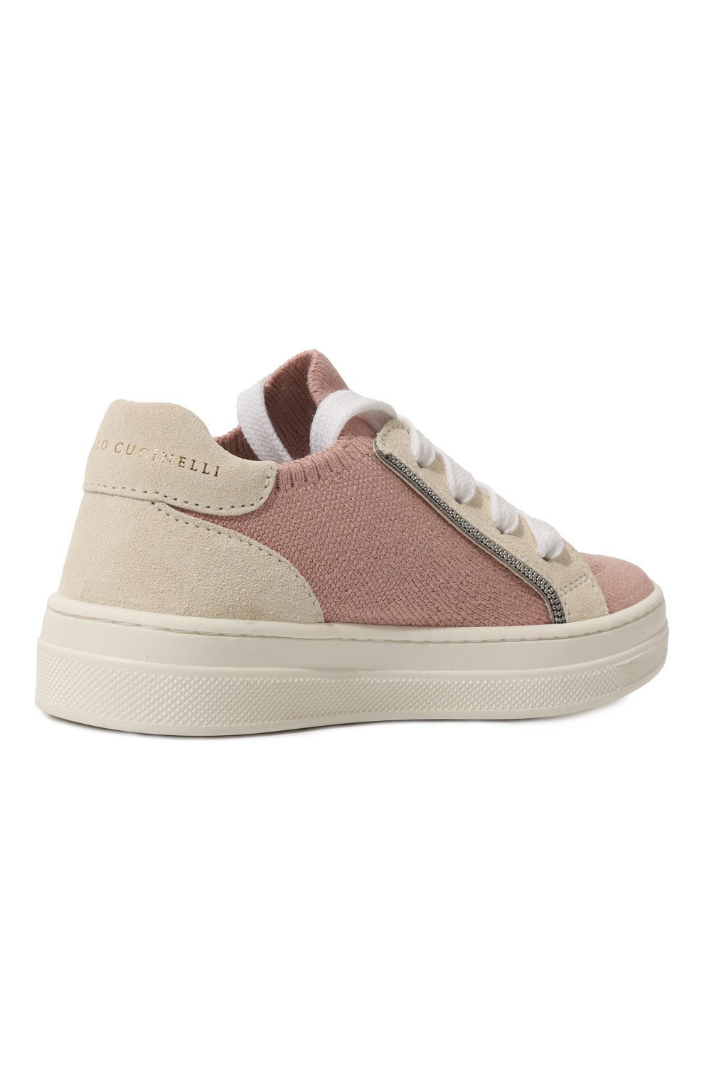 Текстильные кеды BRUNELLO CUCINELLI розового цвета по цене 43700 руб., арт. BZ835ZG032, фото 3 Текстильные кеды BRUNELLO CUCINELLI, арт. BZ835ZG032, фото 3