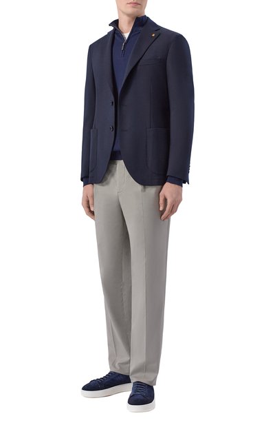 Шерстяной пиджак SARTORIA LATORRE темно-синего цвета по цене 106000 руб., арт. JD74/JJ976, фото 2 Шерстяной пиджак SARTORIA LATORRE, арт. JD74/JJ976, фото 2