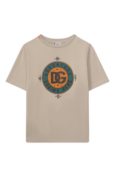 Хлопковая футболка DOLCE & GABBANA, арт. L4JTHV/G7PIR/8-12+