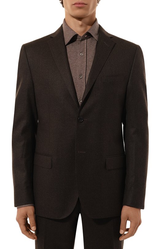 Шерстяной костюм Corneliani 946005-9418111_SET Коричневый  946005-9418111_SET Фото 4