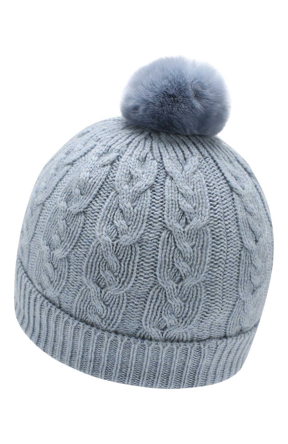 Кашемировая шапка с меховым помпоном LORO PIANA, арт. FAI7187, фото 2