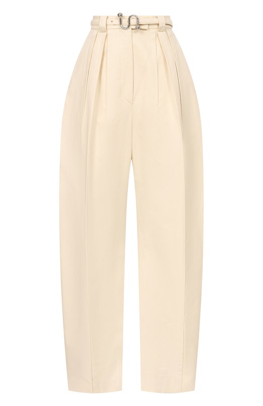 Хлопковые брюки Sportmax SPXID0NE0 Кремовый SPXID0NE0